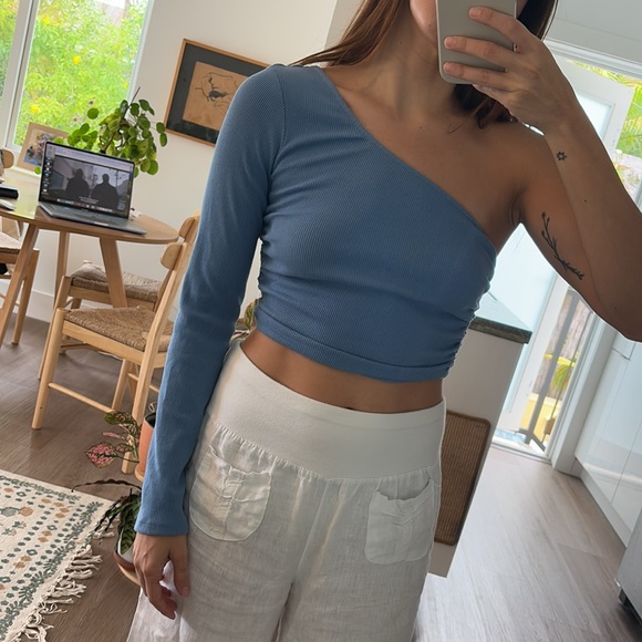 Zara One Shoulder Crop Top - Picture 4 of 5